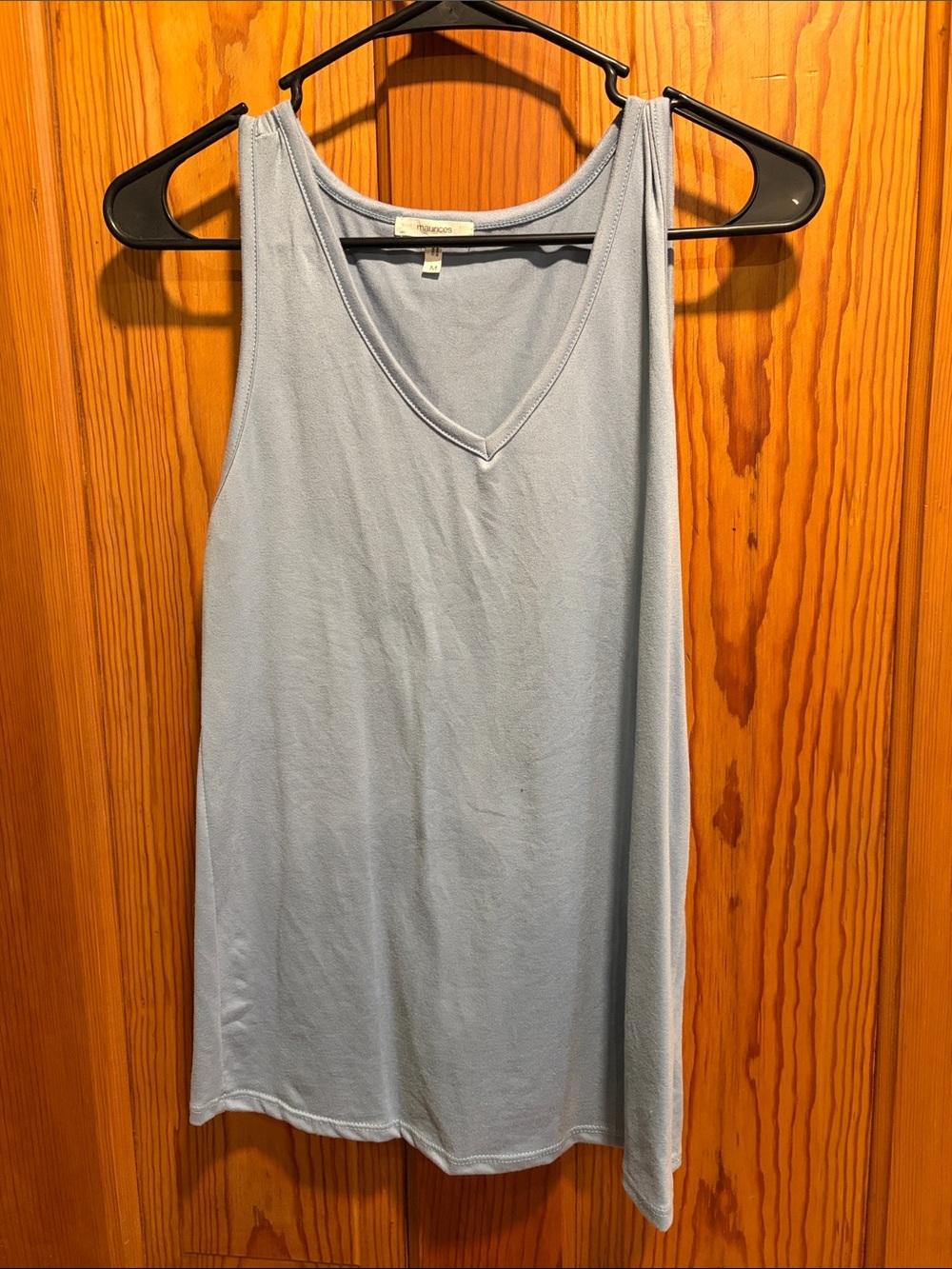 Maurices Light Blue V-Neck Tank Top